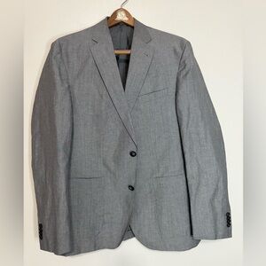 Saks 5th Avenue Modern Classic Gray Men's Blazer in size 44R